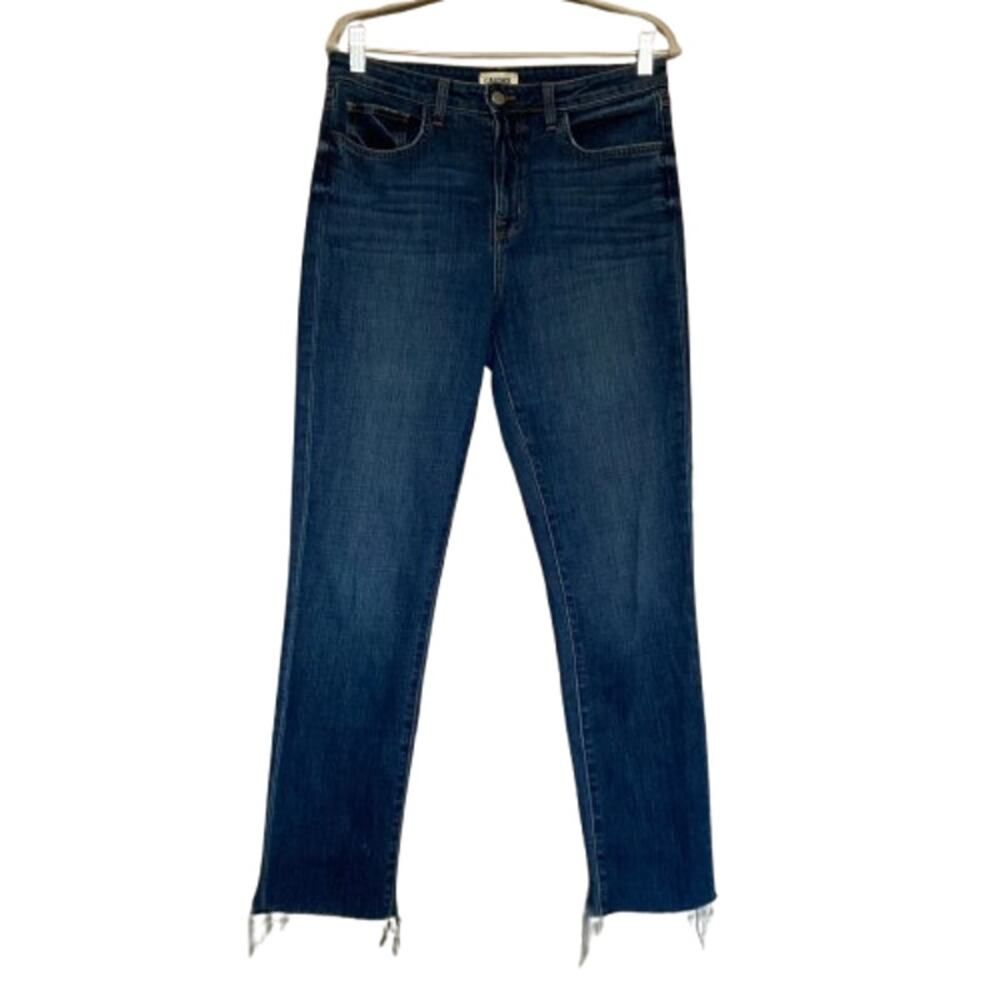 L'Agence Lorelei Ultra High-Rise Straight-Leg Jeans In Classic Vintage Blue 29